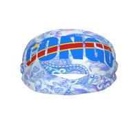 Fasce sportive con testo e parola della bandiera della Repubblica Democratica del Congo per uomini e donne, fascia antisudore in spugna di cotone traspirante, per yoga e ciclismo