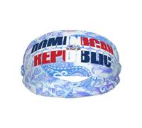 Fasce sportive con testo e parola della bandiera della Repubblica Dominicana per uomo e donna, fascia antisudore in spugna di cotone traspirante, per yoga e ciclismo