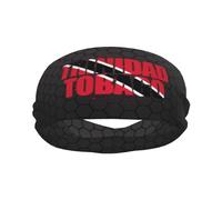 Fasce sportive con testo e parola della bandiera di Trinidad e Tobago per uomo e donna, fascia antisudore in spugna di cotone traspirante, per yoga e ciclismo