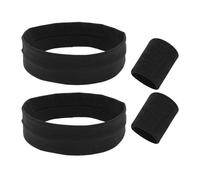 Fasce Sportive Da 2 Pezzi, 1 Paio Di Braccialetti Sportivi, Set Sportivo Traspirante E Assorbente Del Sudore, Fasce Elastiche Unisex