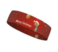 Fasce sportive per donne e uomini, con scritta "Merry Christmas and Happy New Year", si adatta a tutte le dimensioni della testa, ultra assorbente e antiscivolo, per corsa, yoga, palestra