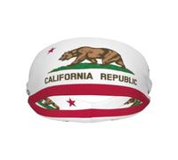 Fasce sportive per uomini e donne con stampa bandiera della California State per yoga, corsa, ciclismo, basket.