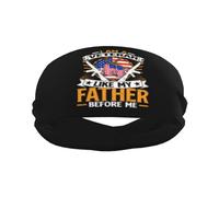 Fasce sportive "Sono un veterano come mio padre prima di me", per uomo e donna, antiscivolo, elastiche, per basket, tennis, allenamento, palestra, yoga, assorbenti e traspiranti (nero).
