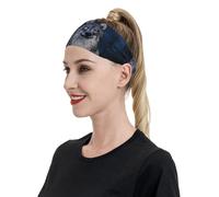 Fasce sportive Wild Wolf per donne e uomini, fasce larghe antiscivolo per capelli da donna, fasce elastiche antisudore, fasce per la testa per donne e uomini per esercizi di yoga