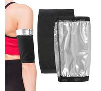 Fasce Sudore per Braccia - Maniche modellanti regolabili in 2 pezzi, Fasce dimagranti per braccia di compressione sauna per perdita di peso Esercizi di fitness Palestra Corsa Sport, per donne Uomini C