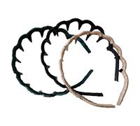 Fasce vintage da donna, stile vintage, con denti seghettati, antiscivolo, 3 pezzi, per capelli, per lavoro, viaggi, casa, spiaggia, tutti i giorni