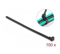 Fascetta Delock 200 x 7,5 mm Nera Resistente al Calore 100 pz