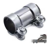 Fascetta di Scarico, Ø 50 mm x 125 mm, In Acciaio Inox 304 Doppia Fascetta Universale, Connettore per Tubo di Scarico con Diametro di 50 mm