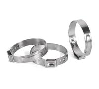 Fascetta for tubo infinita in acciaio inossidabile 304 a orecchio singolo Clip for con ingranaggio a vite senza fine for tubi di acqua, olio, carburante, aria(20.9-24.1mm (10 pieces))