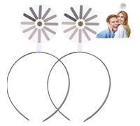 Fascetta per capelli creativa accessori per capelli divertenti espressione emotiva, fascia rotante con espressione di personalità umoristica (tipo A, 2 pezzi, taglia unica)