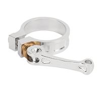 Fascetta per reggisella da 41 mm, collare per reggisella a sgancio rapido in lega di alluminio CNC per biciclette pieghevoli con tubo della sella da 33,9 mm, leggero e aderente per (Argento)