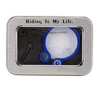 Fascetta per sella in lega di alluminio e titanio con dado a vite, clip per sella da bicicletta per mountain bike e bici da strada, design cavo leggero disponibile in 3 colori e 2 ((34,9 mm blu))