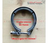 Fascetta scarico flangia turbina downpipe turbo v-band vband 97-102 mm tubo 76mm