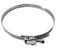 Fascetta serramanicotto con filettatura a passo elicoidale DN:- 60-110, 135, 165, 180, 215, 525 mm, 1/3/5/10 pz, acciaio inox V2A, larghezza 9 mm