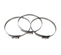 Fascetta serramanicotto con filettatura a passo elicoidale DN:- 60-110, 135, 165, 180, 215, 525 mm, 1/3/5/10 pz, acciaio inox V2A, larghezza 9 mm