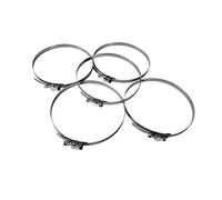 Fascetta serramanicotto con filettatura a passo elicoidale DN:- 60-110, 135, 165, 180, 215, 525 mm, 1/3/5/10 pz, acciaio inox V2A, larghezza 9 mm