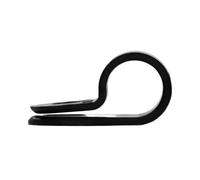 Fascetta stringacavo in nylon plastico tipo R, 100pcs Black R Type Mounting Cable Clamps 3.1-19.4mm(19.4mm)