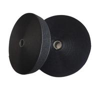 Fascetta stringicavo in nylon con fibbia nera, 50 metri, non appiccica, superficie per schermature, finestre, porte, fai da te (nero, larghezza 16 mm)