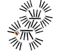 Fascetta stringicavo in velcro nero, confezione risparmio, con fibbia, riutilizzabile, di nylon, con sacchetto a zip richiudibile, larghezza 20 mm 50er Pack-300mm