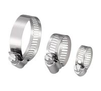 Fascetta stringitubo, 304 Stainless Steel Hose Clamp Assortment | Silver Multiple Sizes 5/10 Pcs Secure Pipe and Hose Joints(105-127mm(10pcs))