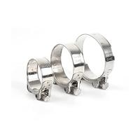Fascetta stringitubo, 304 Stainless Steel Hose Clamp | Silver Multiple Sizes: Connecting Air, Water, Fuel Pipe Systems(Dia.36mm-39mm(4pcs))