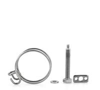 Fascetta stringitubo a doppio filo in acciaio inossidabile 304, con forte regolazione della clip, fissaggio fisso in PVC, tubo di ventilazione in gomma(19x2(5pcs))