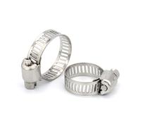Fascetta stringitubo a orecchio singolo, 3-10 pezzi regolabili 6-82 mm in acciaio inossidabile con ingranaggio a vite senza fine, fermaglio for tubo flessibile for tubature 'acqua,(16 25mm 10pcs)