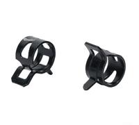 Fascetta stringitubo con clip a molla, nera, 10 pezzi, riutilizzabile, flessibile, distribuzione della pressione (10 mm)