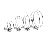 Fascetta stringitubo in acciaio inossidabile 304 16-100mm 1 PZ | Morsetto a cerchio regolabile a doppio filo for il fissaggio del tubo in gomma dell'acqua, 1 pezzo(ID 35-40mmx3mm Wire)