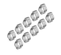 Fascetta Stringitubo in Acciaio Inossidabile Zincato, Fascette Stringitubo a 2 Orecchie Fascette Stringitubo a Doppio Tallone Fascetta Stringitubo a Due Orecchie 5-23mm 10 Pezzi