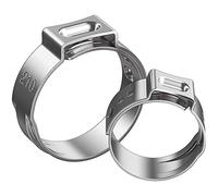Fascetta stringitubo in acciaio inox, 5-20 pezzi/lotto da 5,3 mm a 50 mm fascetta for tubi in acciaio inossidabile 304 kit assortimento fascette for tubi a orecchio singolo(40.8 44mm 5pcs)