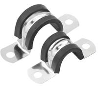Fascetta stringitubo, Morsetti for tubi a 2 fori in acciaio inossidabile da 2/5/10 pezzi con morsetto for gancio cinturino in gomma isolato(M16 10pcs)