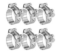 Fascette a Bullone: 6 Pezzi 44-47mm Fascetta Scarico Moto, Fascetta di Scarico, Acciaio Inox, Morsetto Regolabile per Tubi di Scarico, Auto Moto Camion