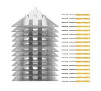 Fascette a pressione per pannelli a parete | 12 Pezzi 6 Zampe Supporti Triangolari,Kit di montaggio per Supporti per pannelli insonorizzati - Per ufficio Studio Soggiorno Camera Riduzione Del Rumore