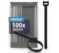 Fascette a Strappo 100 pz 150x12 mm Fermacavi Riutilizzabili Nere | Si aprono e si richiudono quante volte vuoi: non c'è niente da tagliare e ogni fascetta resta riutilizzabile