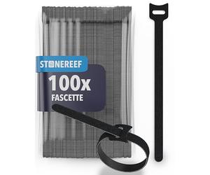 Fascette a Strappo 100 pz 150x12 mm Fermacavi Riutilizzabili Nere | Si aprono e si richiudono quante volte vuoi: non c'è niente da tagliare e ogni fascetta resta riutilizzabile