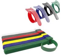 Fascette autobloccanti in plastica, Fascette fermacavi autoadesive 200 pezzi Multicolor riutilizzabili Gancio for nastro Luci esterne for ufficio auto(Gray)