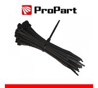 Fascette Cablaggio 3,6x100mm Nero 100pz Resistenti Nylon +UV