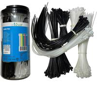 Fascette Colorate Assortite In Nylon Nere E Bianche 600 Pezzi