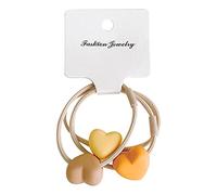 Fascette elastiche per capelli a forma di cuore/stella per capelli, per ragazze, 50 mm di diametro, giallo e blu