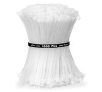 Fascette Elettricista 100mmx 3mm Fascette Plastica Cablaggio Nylon Cavi Bianca 1000 pz Stringicavo Resistenti Raggi UV Resistenti Calore