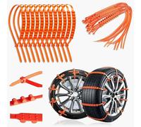 Fascette ferma-pneumatici for neve, catene da neve universali di emergenza, cavi antiscivolo regolabili for pneumatici for auto, camion, SUV(10)