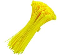 Fascette fermacavi, 400 mm x 7,6 mm, confezione da 100, gialle in nylon premium, multiuso, in plastica, con meccanismo autobloccante, per casa, giardino, ufficio e fai da te
