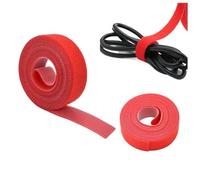 Fascette fermacavi autoadesive rosse con gancio e passante, 5 m/rotolo, in nylon, 10/15/20/25 mm(Red x 20 Rolls,Width 20mm)