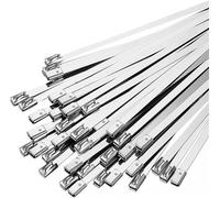 Fascette fermacavi in acciaio inossidabile resistenti - Confezione da 300, fascette fermacavi in metallo resistenti for un fissaggio e un'organizzazione sicuri(40pcs,4.6x200mm)