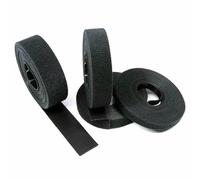 Fascette fermacavi nere riutilizzabili, fascette autoadesive in nylon, clip organizer, supporto per cavi, nastro di fissaggio fai da te, 1 rotolo, larghezza 25 mm