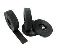 Fascette fermacavi nere riutilizzabili, fascette autoadesive in nylon, clip organizer, supporto per cavi, nastro di fissaggio fai da te, 40 rotoli, larghezza 25 mm