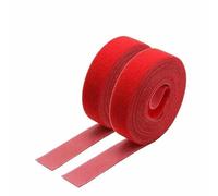 Fascette fermacavi riutilizzabili, 5 m/rotolo, autoadesive, con clip, per la gestione dei cavi, accessori fai da te, organizer in nylon, rosso xx, 2 rotoli, larghezza 15 mm