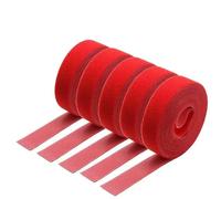 Fascette fermacavi riutilizzabili, 5 m/rotolo, clip di fissaggio autoadesiva, supporto per cavi, accessori fai da te, organizer in nylon, rosso xx, 5 rotoli, larghezza 20 mm