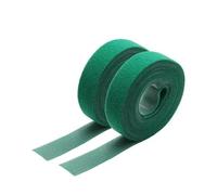 Fascette fermacavi riutilizzabili, 5 m/rotolo, fascette fermacavi autoadesive, clip di fissaggio, supporto per cavi, accessori fai da te, organizer in nylon, verde x 2 rotoli